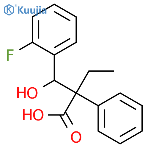 Benzenepropanoic acid, α-ethyl-2-fluoro-β-hydroxy-α-phenyl-, (αS,βS)- structure