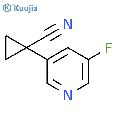 1-(5-fluoropyridin-3-yl)cyclopropane-1-carbonitrile structure