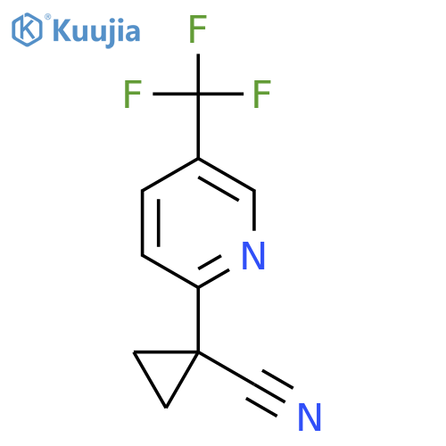 1-5-(trifluoromethyl)pyridin-2-ylcyclopropane-1-carbonitrile structure