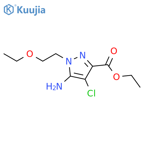 Ethyl 5-amino-4-chloro-1-(2-ethoxyethyl)pyrazole-3-carboxylate structure