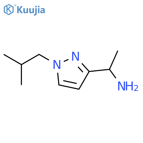 1-1-(2-methylpropyl)-1H-pyrazol-3-ylethan-1-amine structure
