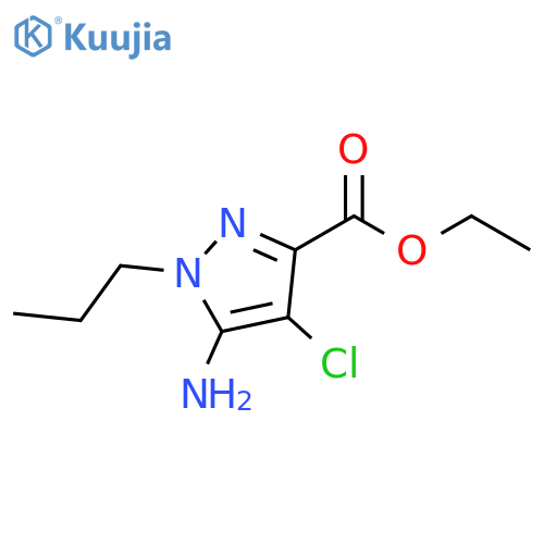 Ethyl 5-amino-4-chloro-1-propyl-pyrazole-3-carboxylate structure