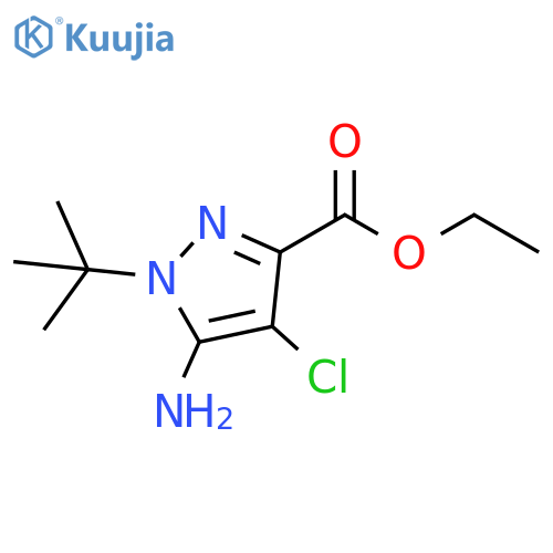 Ethyl 5-amino-1-tert-butyl-4-chloro-pyrazole-3-carboxylate structure