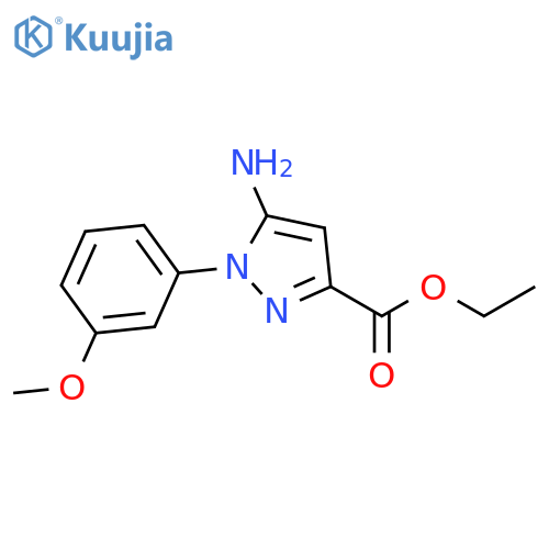 Ethyl 5-amino-1-(3-methoxyphenyl)pyrazole-3-carboxylate structure