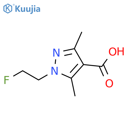 1-(2-fluoroethyl)-3,5-dimethyl-1H-pyrazole-4-carboxylic acid structure