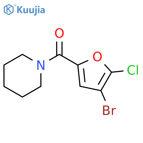 (4-Bromo-5-chloro-furan-2-yl)-piperidin-1-yl-methanone structure