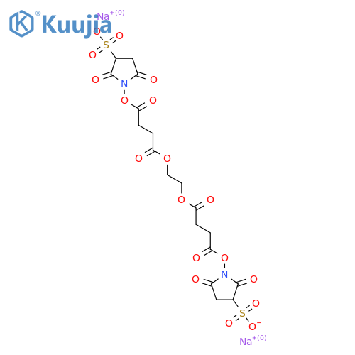 Ethylene glycol disuccinate bis(sulfo-N-succinimidyl) ester sodium salt structure