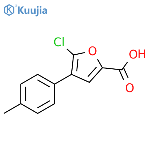 5-Chloro-4-p-tolyl-furan-2-carboxylic acid structure