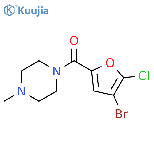 (4-Bromo-5-chloro-furan-2-yl)-(4-methyl-piperazin-1-yl)-methanone structure