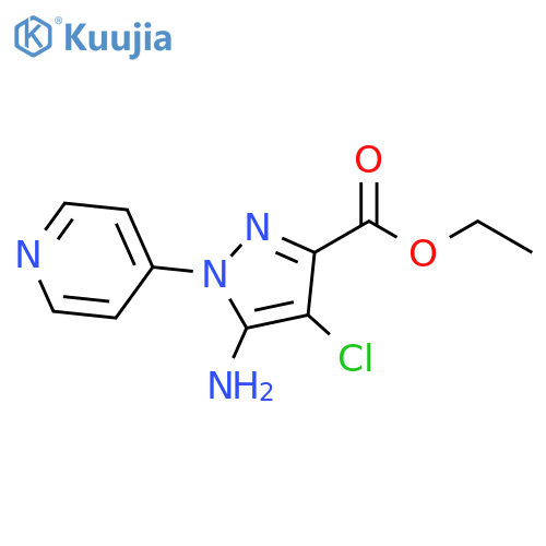 Ethyl 5-amino-4-chloro-1-(4-pyridyl)pyrazole-3-carboxylate structure