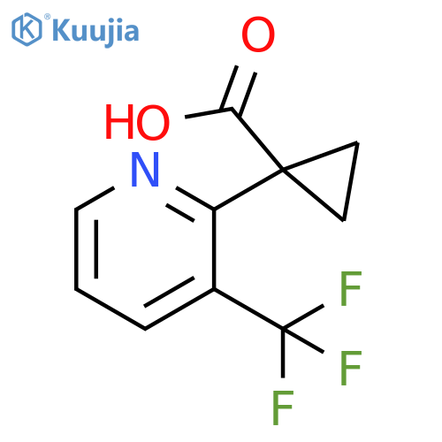 1-3-(trifluoromethyl)pyridin-2-ylcyclopropane-1-carboxylic acid structure