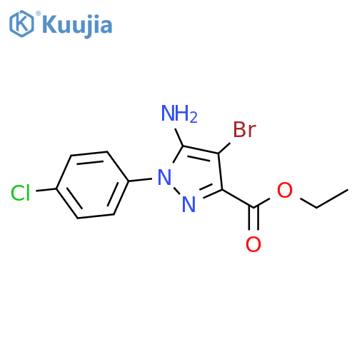Ethyl 5-amino-4-bromo-1-(4-chlorophenyl)pyrazole-3-carboxylate structure