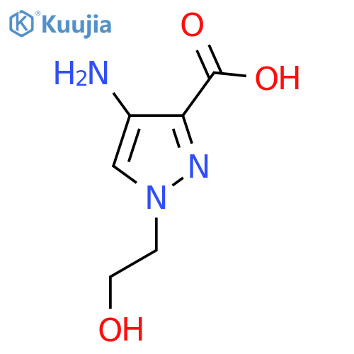 4-amino-1-(2-hydroxyethyl)-1H-pyrazole-3-carboxylic acid structure