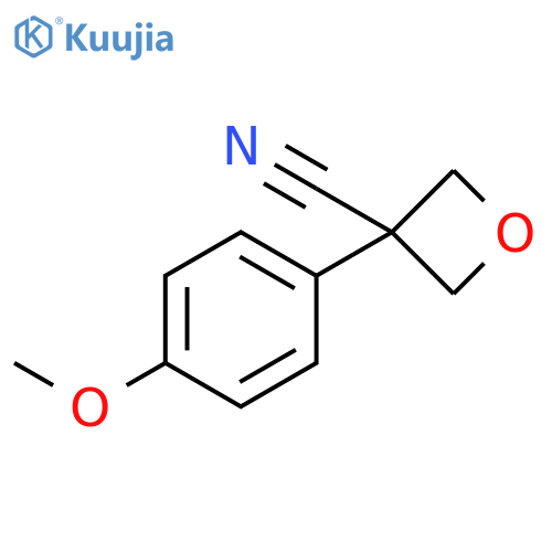 3-Oxetanecarbonitrile, 3-(4-methoxyphenyl)- structure