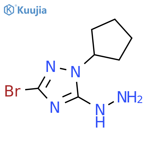 (5-Bromo-2-cyclopentyl-2H-[1,2,4]triazol-3-yl)-hydrazine structure