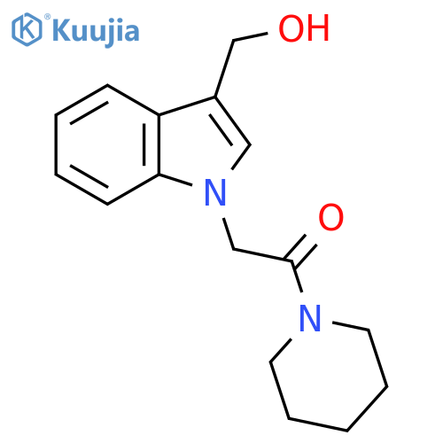 2-(3-Hydroxymethyl-indol-1-yl)-1-piperidin-1-yl-ethanone structure