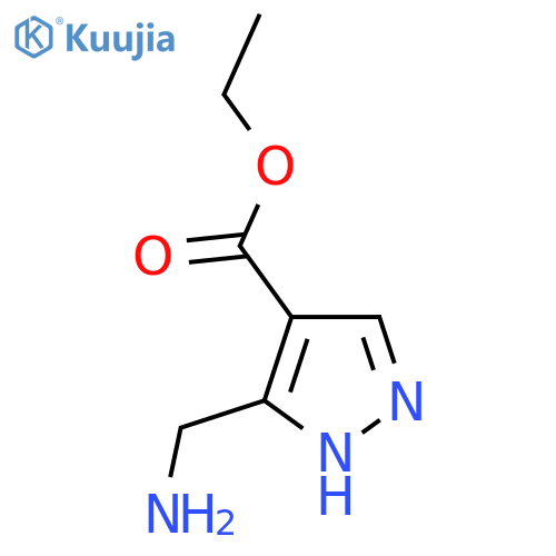 ethyl 5-(aminomethyl)-1H-pyrazole-4-carboxylate structure
