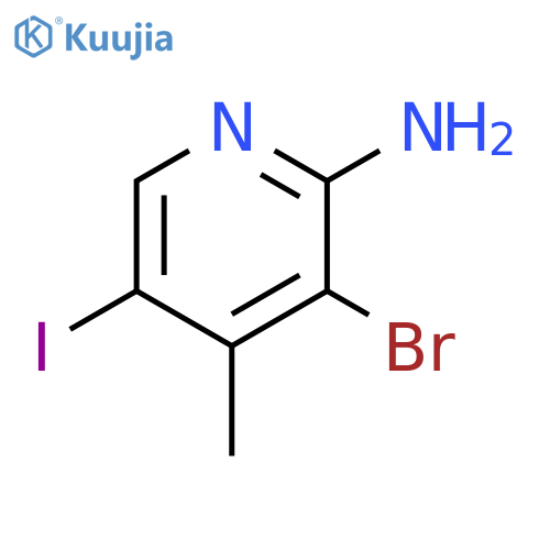 2-Pyridinamine, 3-bromo-5-iodo-4-methyl- structure