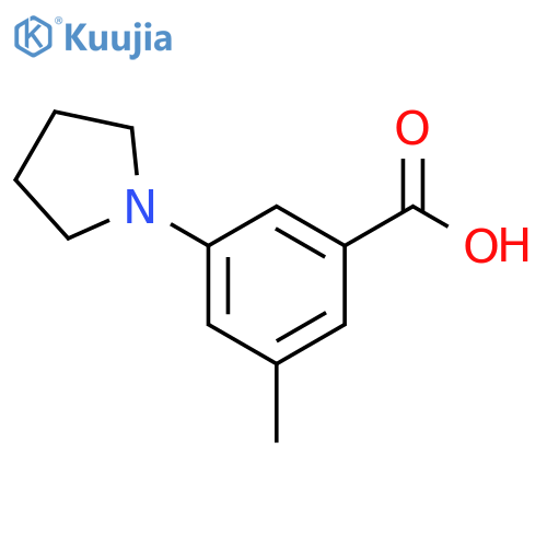 3-Methyl-5-(pyrrolidin-1-yl)benzoic acid structure