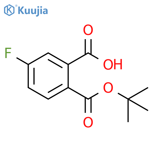 2-(tert-butoxy)carbonyl-5-fluorobenzoic acid structure