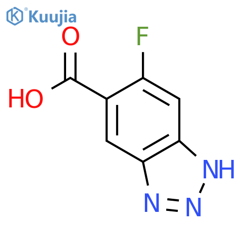 6-fluoro-1H-1,2,3-benzotriazole-5-carboxylic acid structure