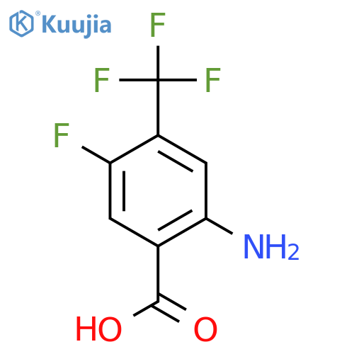 2-Amino-5-fluoro-4-(trifluoromethyl)benzoic acid structure