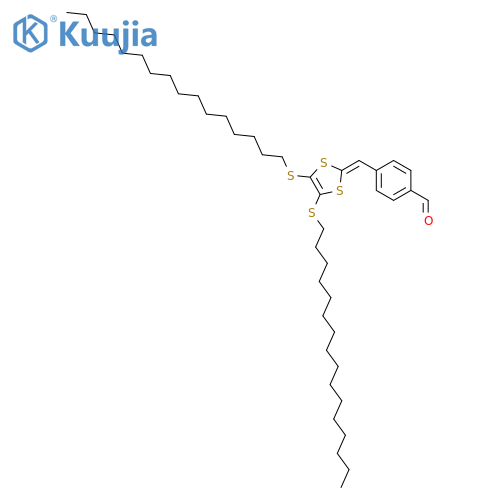 Benzaldehyde, 4-[[4,5-bis(hexadecylthio)-1,3-dithiol-2-ylidene]methyl]- structure