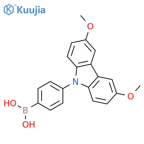 Boronic acid, B-[4-(3,6-dimethoxy-9H-carbazol-9-yl)phenyl]- structure