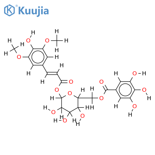 1'-O-sinapoyl-6'-O-galloyl-beta-D-glucopyranose structure
