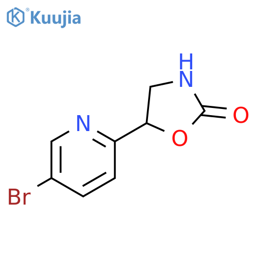 5-(5-bromopyridin-2-yl)-1,3-oxazolidin-2-one structure