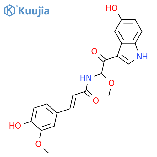 3-(Aminoacetyl)-5-hydroxy-1H-indole; 2'ξ-Methoxy, Nb-(4-hydroxy-3-methoxy-E-cinnamoyl) structure