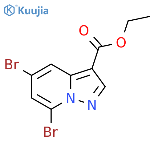 5,7-Dibromo-pyrazolo[1,5-a]pyridine-3-carboxylic acid ethyl ester structure