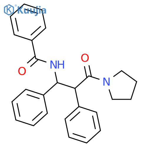 N-[3-Oxo-1,2-diphenyl-3-(pyrrolidin-1-yl)propyl]benzamide structure