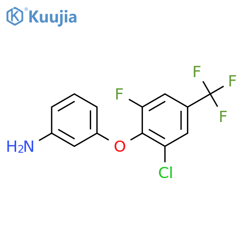 Benzenamine, 3-[2-chloro-6-fluoro-4-(trifluoromethyl)phenoxy]- structure