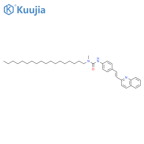 Urea, N-methyl-N-octadecyl-N'-[4-[2-(2-quinolinyl)ethenyl]phenyl]- structure