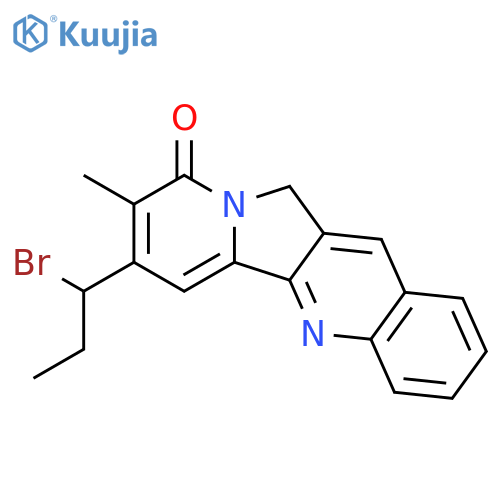 Indolizino[1,2-b]quinolin-9(11H)-one, 7-(1-bromopropyl)-8-methyl-, (±)- structure