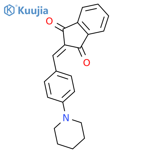 1H-Indene-1,3(2H)-dione, 2-[[4-(1-piperidinyl)phenyl]methylene]- structure