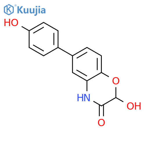 2H-1,4-Benzoxazin-3(4H)-one, 2-hydroxy-6-(4-hydroxyphenyl)- structure