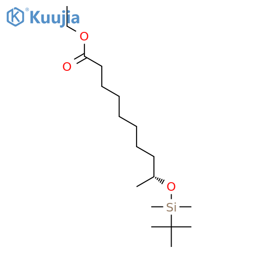 Decanoic acid, 9-[[(1,1-dimethylethyl)dimethylsilyl]oxy]-, ethyl ester, (R)- structure