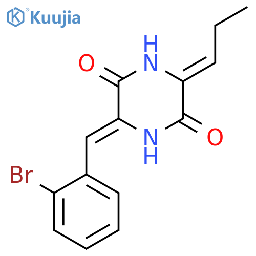 2,5-Piperazinedione, 3-[(2-bromophenyl)methylene]-6-propylidene- structure
