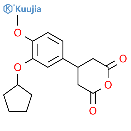 4-(3-cyclopentyloxy-4-methoxyphenyl)dihydropyran-2,6-dione structure