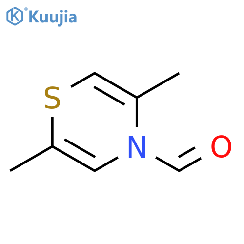 4H-1,4-Thiazine-4-carboxaldehyde,2,5-dimethyl- structure