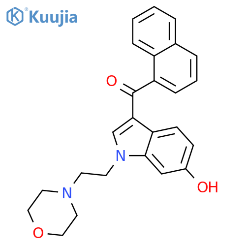 [6-hydroxy-1-(2-morpholinoethyl)indol-3-yl]-(1-naphthyl)methanone structure