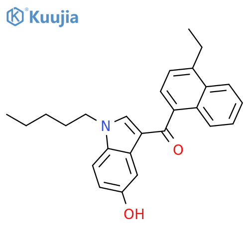 (4-ethyl-1-naphthyl)(5-hydroxy-1-pentyl-1h-indol-3-yl)methanone structure