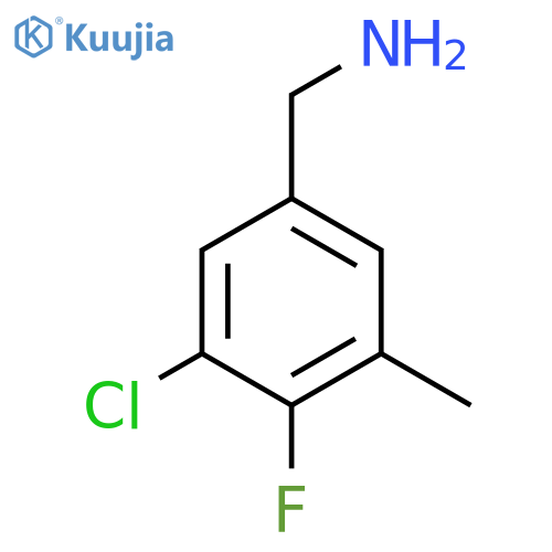 3-Chloro-4-fluoro-5-methylbenzylamine structure