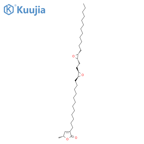 2(5H)-Furanone, 3-[12-[(2S,3R)-3-[2-[(2S,3R)-3-dodecyl-2-oxiranyl]ethyl]-2-oxiranyl]dodecyl]-5-methyl-, (5S)- structure