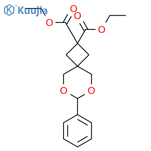 2,2-Diethyl 7-phenyl-6,8-dioxaspiro3.5nonane-2,2-dicarboxylate structure