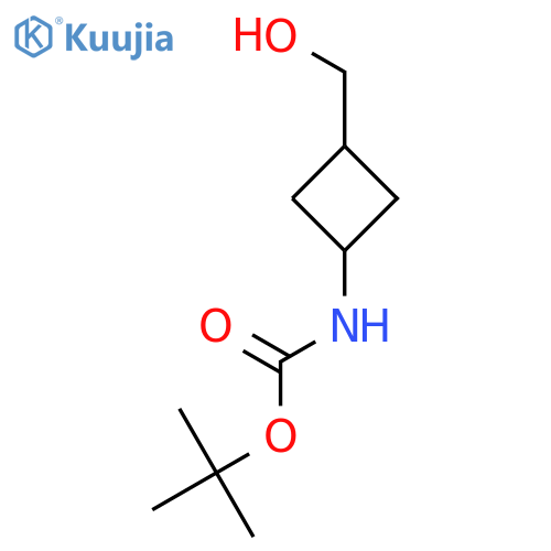 tert-butyl N-[cis-3-(hydroxymethyl)cyclobutyl]carbamate structure