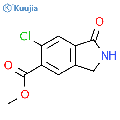 6-Chloro-2,3-dihydro-1-oxo-1H-isoindole-5-carboxylic Acid Methyl Ester structure