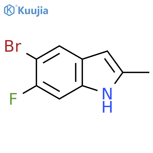 5-Bromo-6-fluoro-2-methyl-1H-indole structure